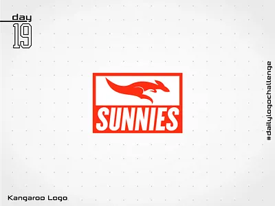 Sunnies dailylogochallenge kangaroo logo logodesign minimalistic monocolor sports