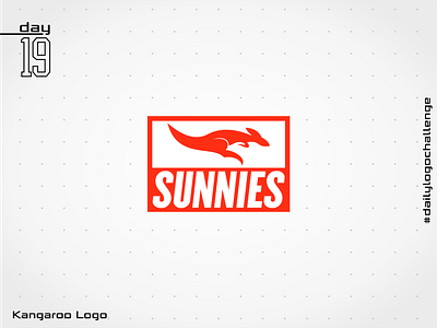 Sunnies dailylogochallenge kangaroo logo logodesign minimalistic monocolor sports