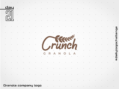 Crunch dailylogochallenge food granola bar logo logo design natural organic