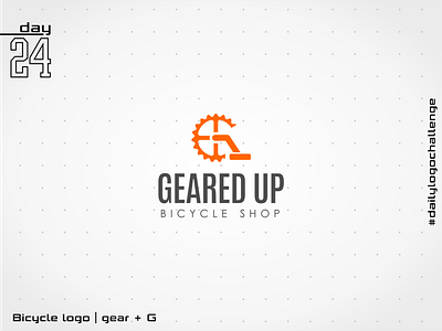 Geared Up bicycle bike dailylogochallenge gear logo logo design minimalist