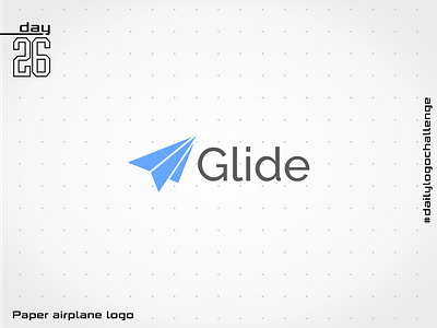Glide airplane dailylogochallenge logo logo design minimalistic paper paper airplane plane