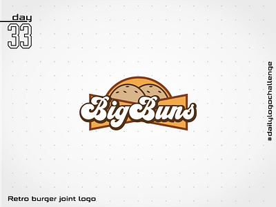 Big Buns burger dailylogochallenge fast food food logo logo design retro vintage