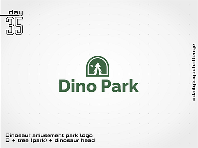 Dino Park amusement park dino dinosaur jurassic logo logo design park