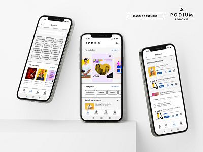 Case Study PODCAST APP app branding design figma podcast study ui ux