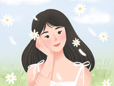 Daisy character character design fashion illustration girl illustration illustration pastel