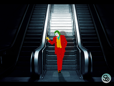 Joker who smokes in the subway.