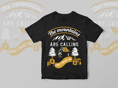 mountain typography tshirt design