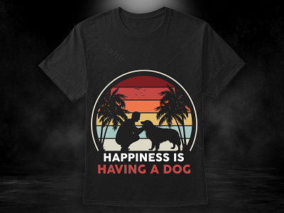 Happiness Is Having A Dog Tshirt weiner dog t shirt designs