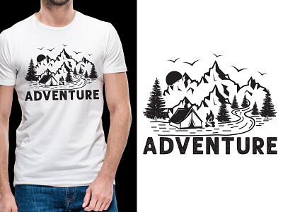 Adventure Tshirt Design adventure adventuretshirt adventuretshirtdesign apparel clothing design fashion illustration logo mountaintshirt pod tshirt design t shirt trendytshirt tshirtdesign wear