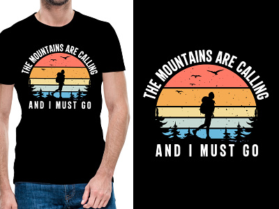 Mountains are calling tshirt design camping