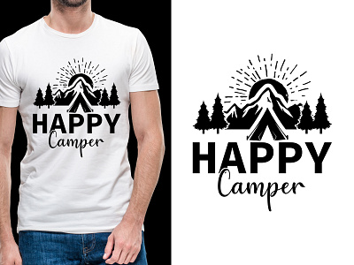 Camper Tshirt Design trip logo