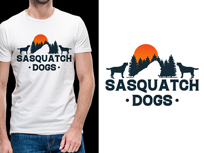 Sasquatch Dogs Tshirt Design