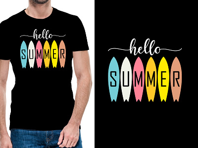 Hello Summer Tshirt Design enjoy