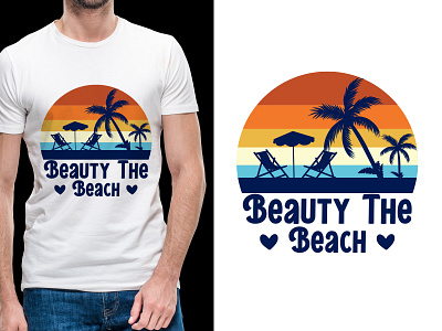 Beach Tshirt Design beach design beach logo beach tshirt beach tshirt design beach vibes nature tshirt design