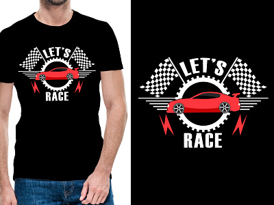 Racing T-Shirt Design apparel branding car tshirt car vector clothing design fashion illustration logo pod tshirt design racing illustration racing tshirt t shirt tshirt