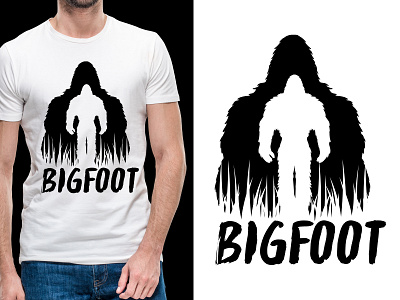 Bigfoot Illustration t-shirt design art design