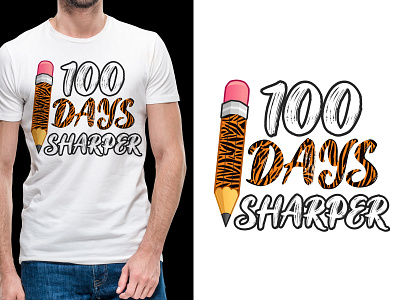 100days of school logo t-shirt design 100dayslogo 100daysofschool apparel branding clothing design education fashion illustration logo pod tshirt design school student t shirt ui