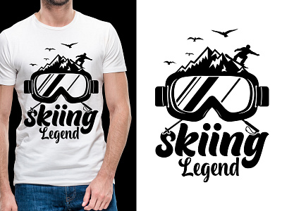Skiing Logo t-shirt design