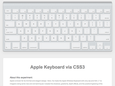 Redesigned demo page apple css3 demo keyboard