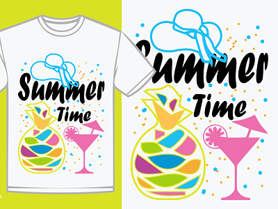 Summer Beach T shirt Design art beach branding design drawing icon illustration summer sunny day tshirt tshirt design typography vector