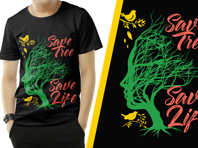 Save tree t-shirt art branding design drawing icon illustration life logo save tree shirts t shirt t shirts t shirts design typography ui vector