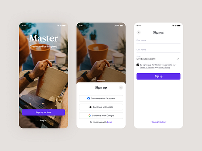 Daily UI #001 | Sign up learning platform 001 app dailyui design inspiration ios learning mobile platform registration sign up ui uiux ux web design