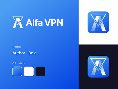 Daily UI #005 | VPN app icon 005 app blue branding color scheme dailyui design gradient graphic design icon inspiration logo typeface ui vpn