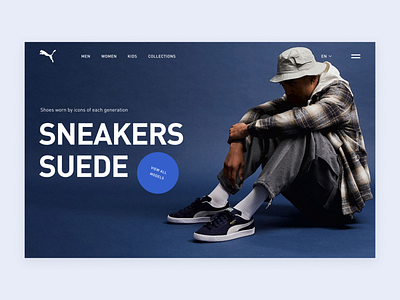 Sneakers Suede | Landing Page Design