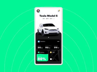 Daily UI #007 | Car settings 007 app battery car dailyui design inspiration interface ios settings tesla ui uiux webdesign