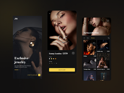 Jewelry mobile store fashion mobile store ui ux