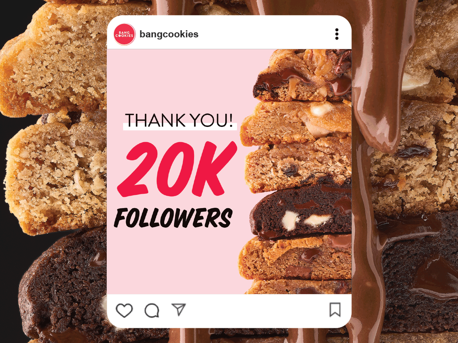 Bang Cookies Social Posts animated branding cookies instagram instagram post marketing social social media