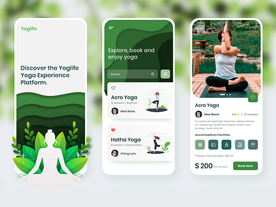 Yoga App app ui app ui design clean ui design designs lifestyle meditate meditation meditation app mobile app mobile app design psychology uidesign uiux userinterface yoga yoga app yoga pose