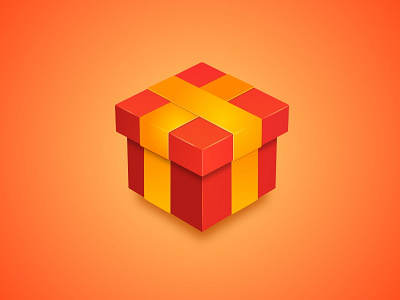 GIFT design gift icon ios red yellow