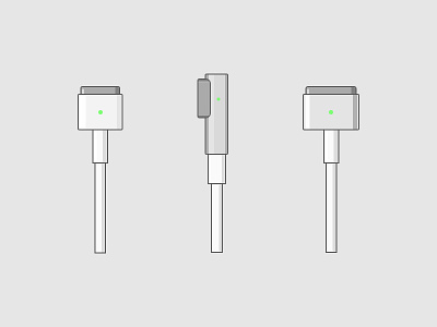 Magsafe apple charge design gray icons line mac macbook magsafe white