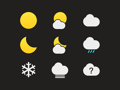 Weather icons for Hola Launcher cloud drizzle fog icon icons lightning moon rain snow sun weather wind