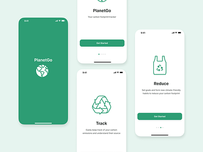 Carbon footprint app. Onboarding