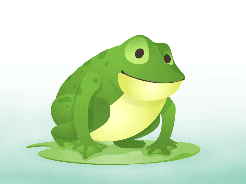 Happy Frog frog green licking gif lily pad pond toad webbed feet