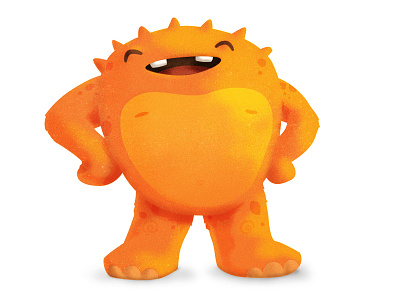 Sun Monster buckteeth cheery happy monster orange proud rays sun