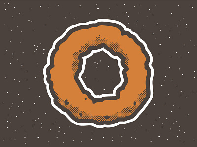 Onion Ring Graphic dots food fried halftone onion ring salt sides sticker