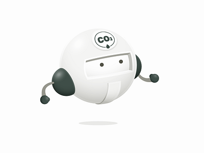 CO2 Mascot beady eyes carbon dioxide co2 float mascot molecule