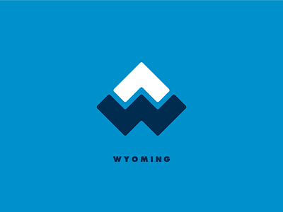 Wyoming Concept blue mountain snow snowcap w wyoming