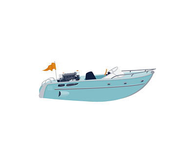 Speed Boat boat engine flag sea