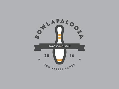 Bowlapalooza 2016! banner bowling event logo pin ribbon