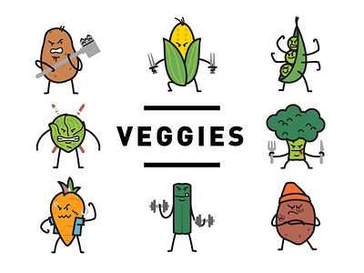 The VEGGIES brawlers fighting food intimidating veggies
