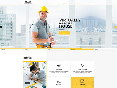 Construction Company Web UI/UX Design | adonsports