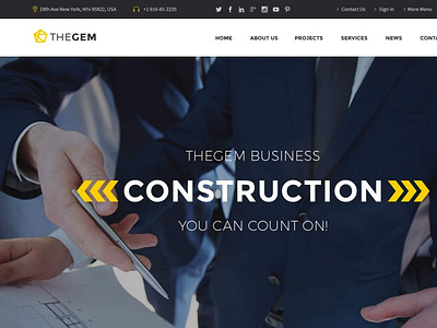 The GEM Business Construction Website Design