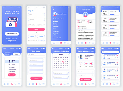 Online Doctor App UI/UX Design doctor app uiux ui