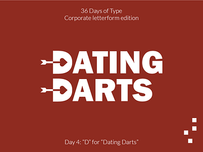 36daysoftype - Corporate Letterform edition - Day 4: D 36 days of type brand darts dating design identity letter d letterform logo logo design monogram type design