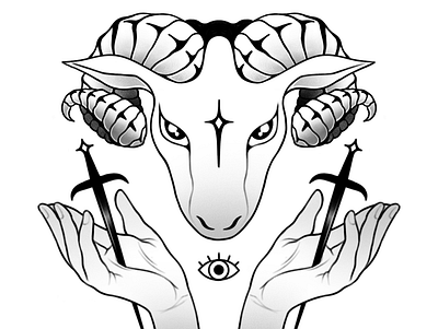 Ram Tattoo Design art artist artwork digital art illustration procreate tattoo tattoo artist tattoo design