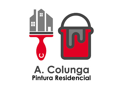 imagotipo pintura residencial design typography vector